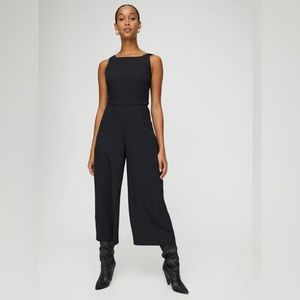 Aritzia Wilfred Écoulement Jumpsuit Black Wide Leg Size 10